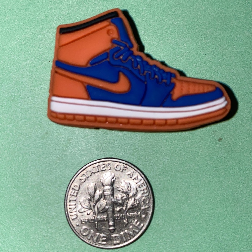 (10 for $15) Sport Nike Orange, Blue & White Tennis Sneakers Shoes Crocs Charms